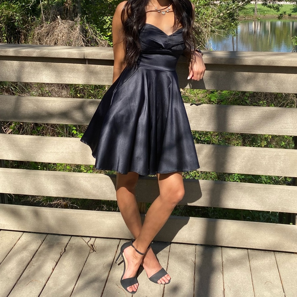 Black Homecoming/Graduation Party Dress - Picture 2 of 6